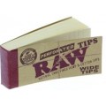 RAW PERFORATED WIDE TIPS CIGARETTE ROLLING PAPERS  50CT/PACK